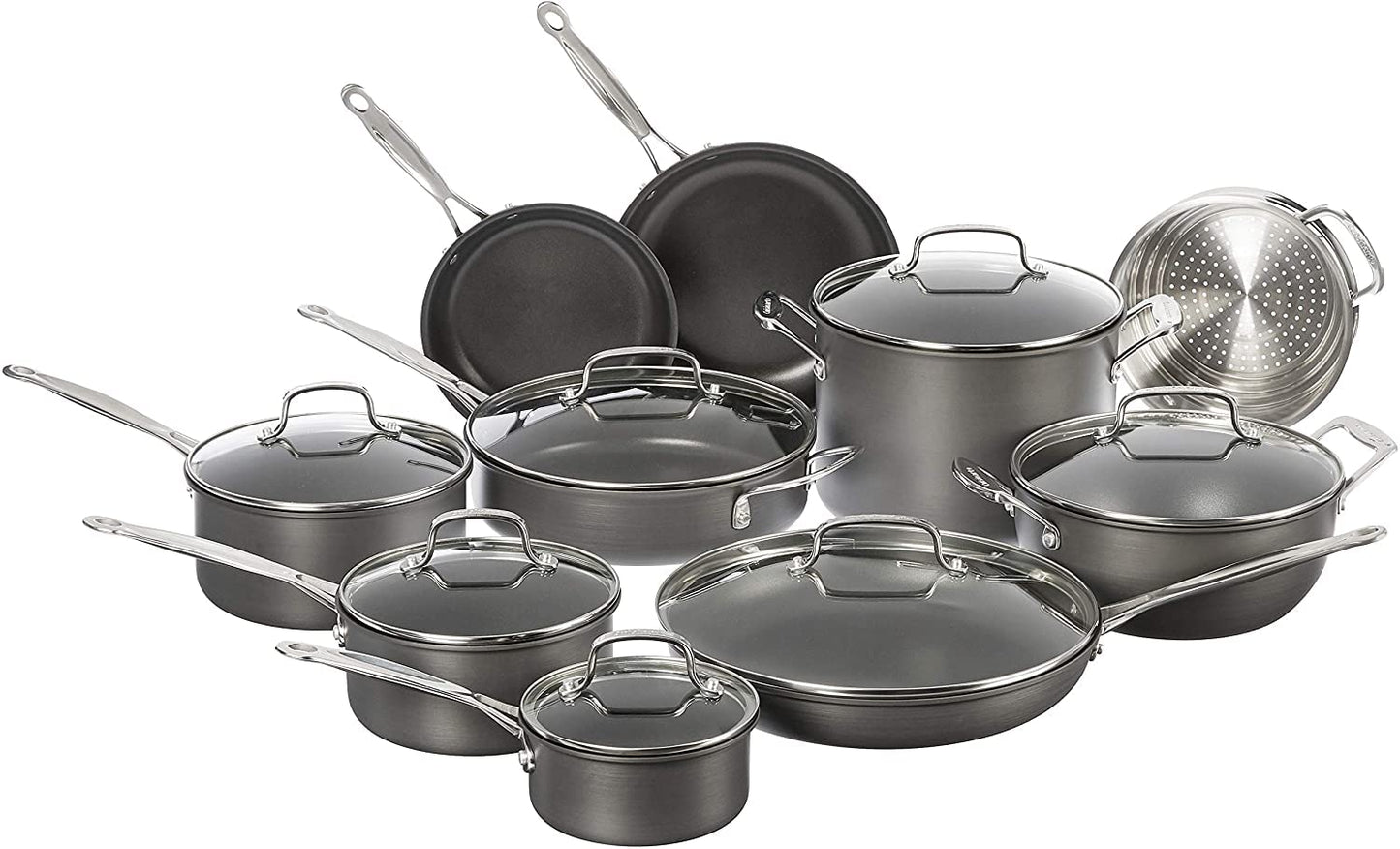 Cuisinart Chef's Classic - Juego de utensilios de cocina antiadherentes anodizados, 17 piezas