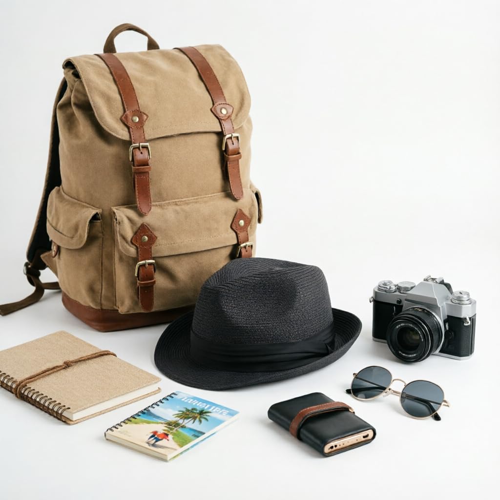 DRESHOW Sombrero de paja para mujer, de ala corta, estilo Panamá, para viajar, fedora, verano, enrollable, para la playa, con protección UPF 50+.