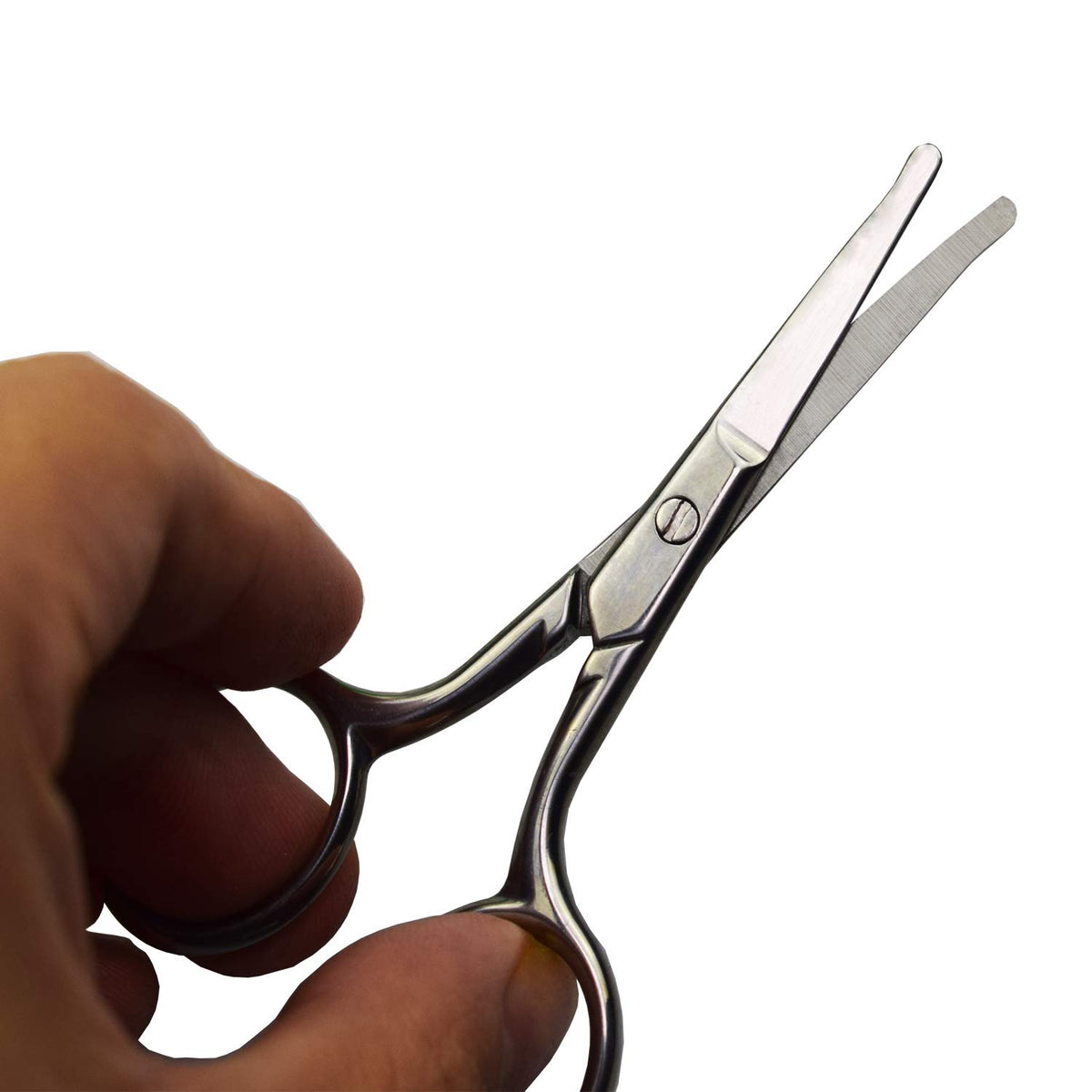 Professional Safety Grooming Scissors for Personal Care Facial Hair Removal and Ear Nose Eyebrow Trimming Stainless Steel Fine Straight Tip Scissors Men