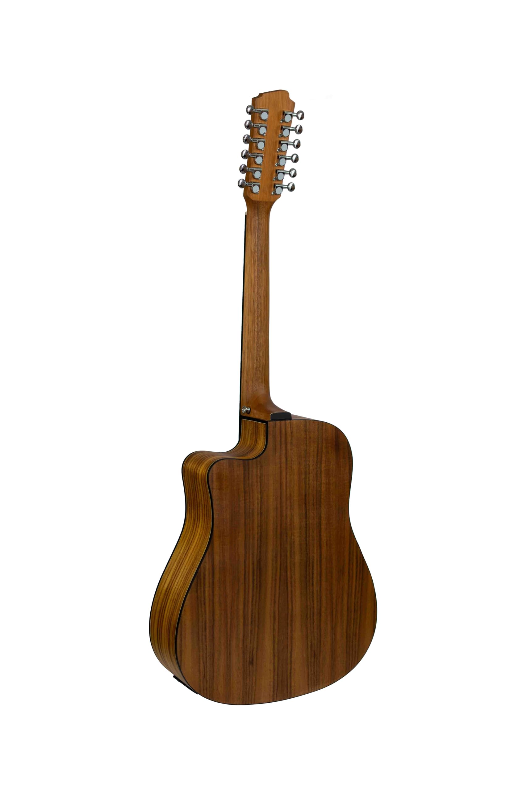 BAMBOO, Guitarra 12 cuerdas, Docerola, Guitarra Electroacustica Koa con Funda Accolchada, 42 pulgadas, madera Koa.