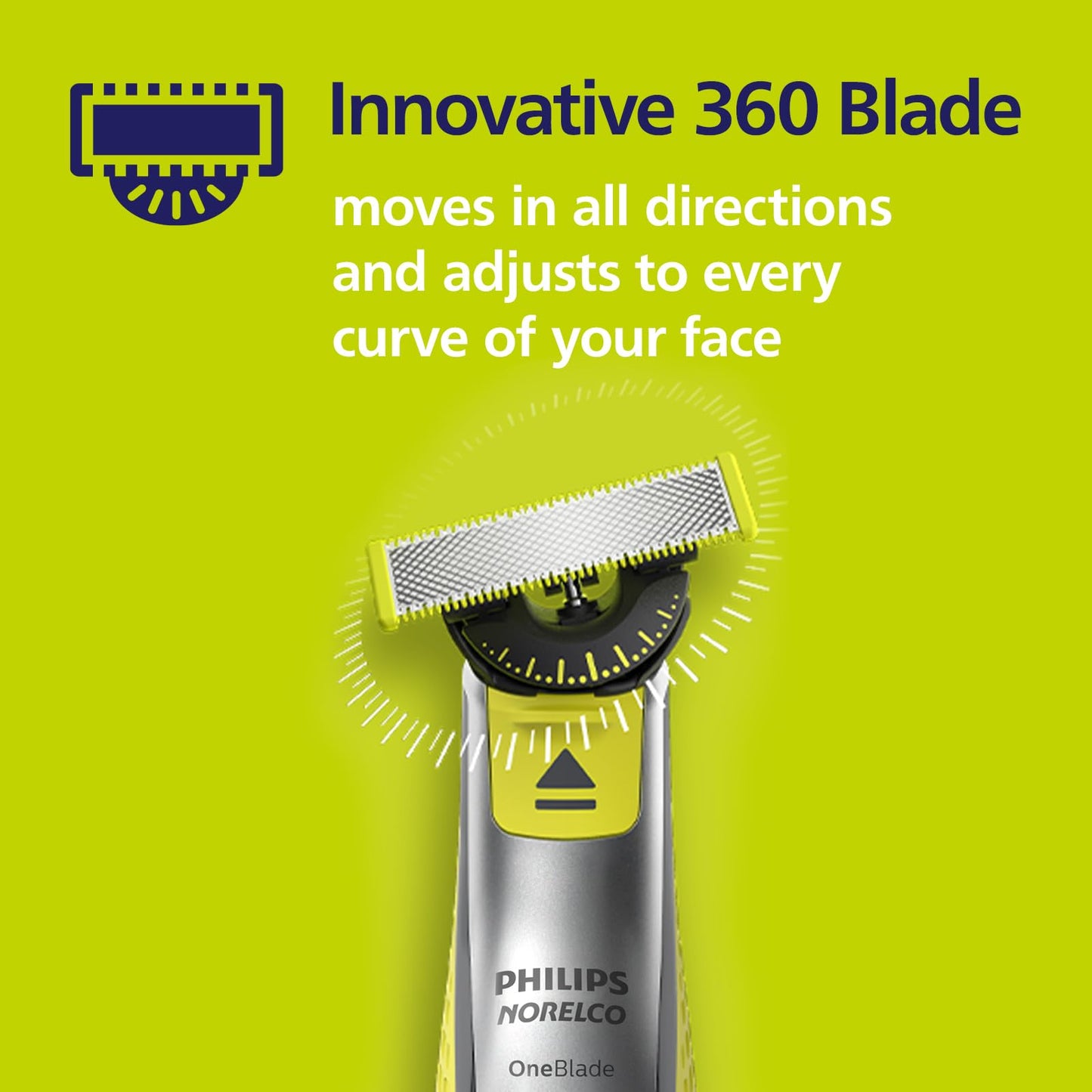 Philips Norelco - Cuchillas de repuesto originales OneBlade 360, 3 unidades, QP430/80