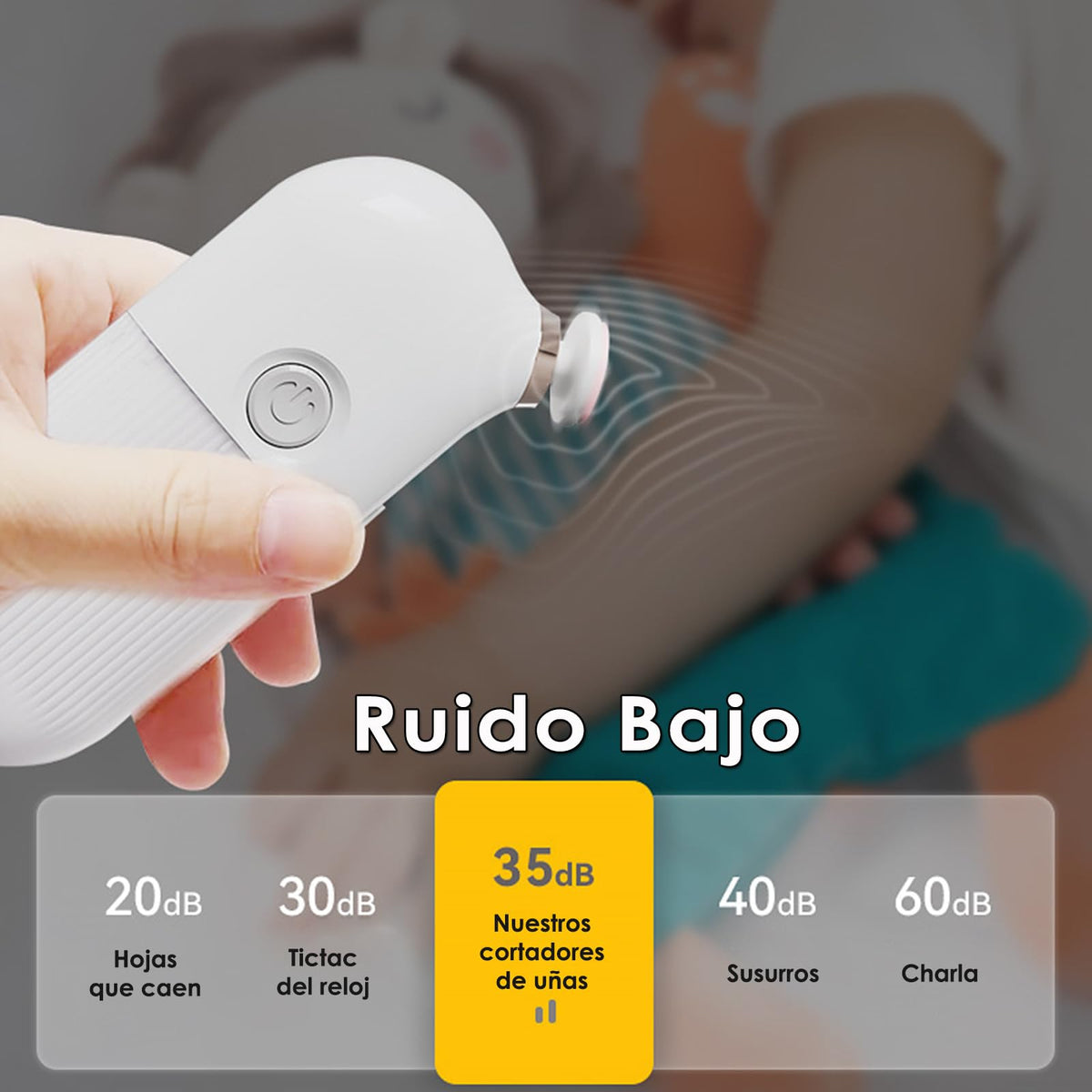 Lima de Uñas Electrica, Corta Uñas Adulto Electrico,Cuidado de Uñas Mujer,Juego de Cortaúñas 6 en 1