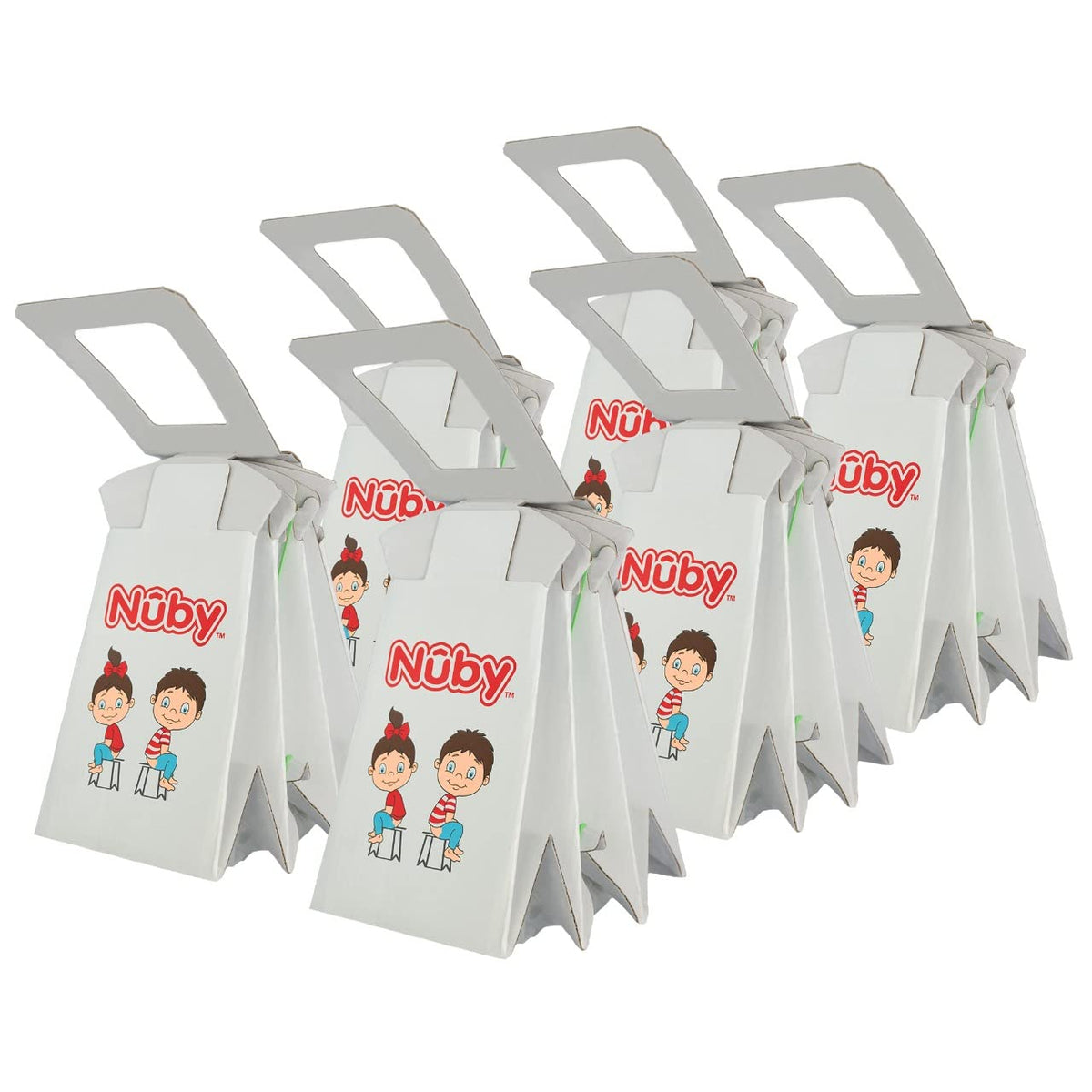 Nuby - Orinal desechable de viaje con forro - Orinal plegable y portátil; esencial para el baño de niños pequeños para campamento, viajes y paseos en coche - Orinal de viaje para niños pequeños,