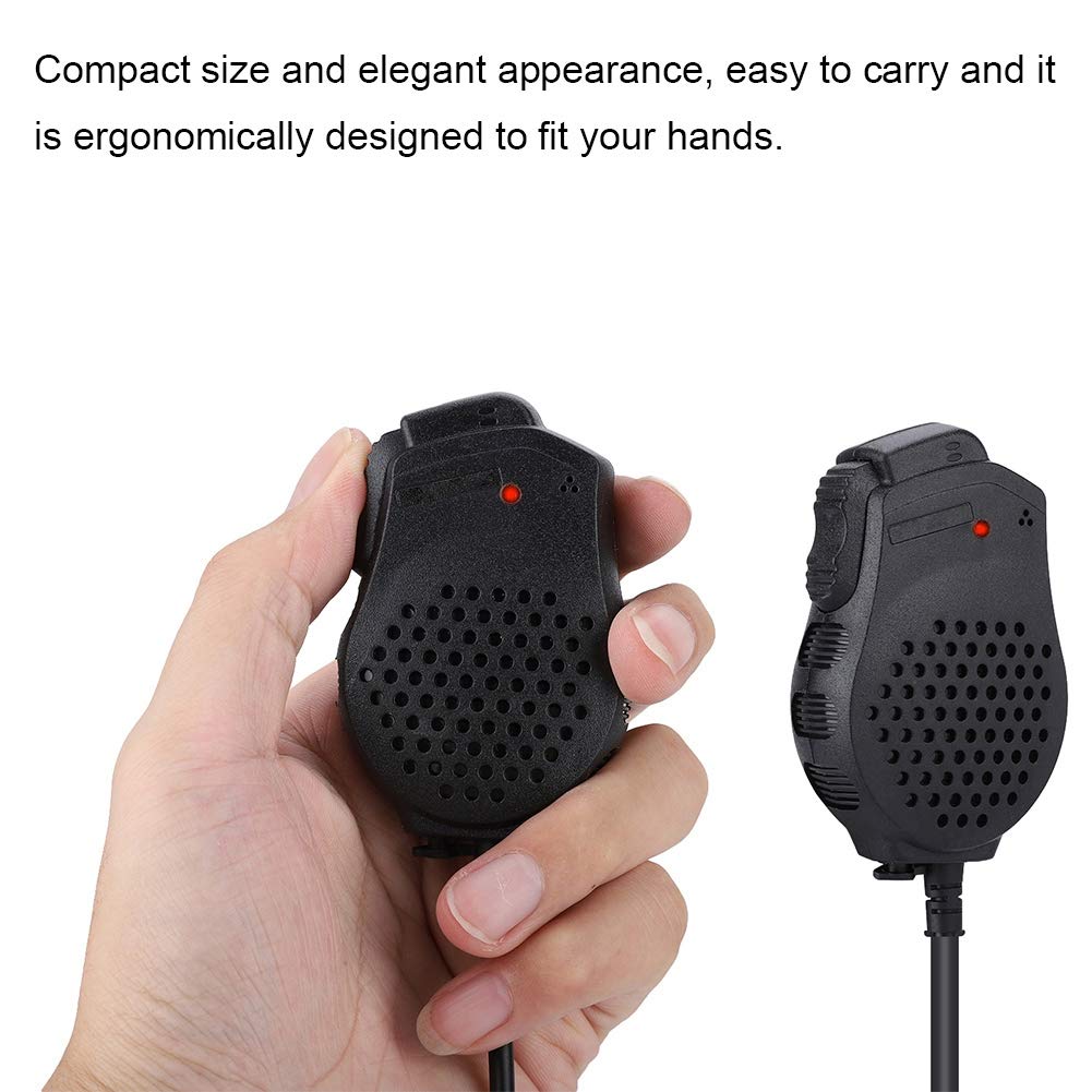 Micrófono de Altavoz Yoidesu Negro Doble PTT para Walkie Talkie UV-82 Serie