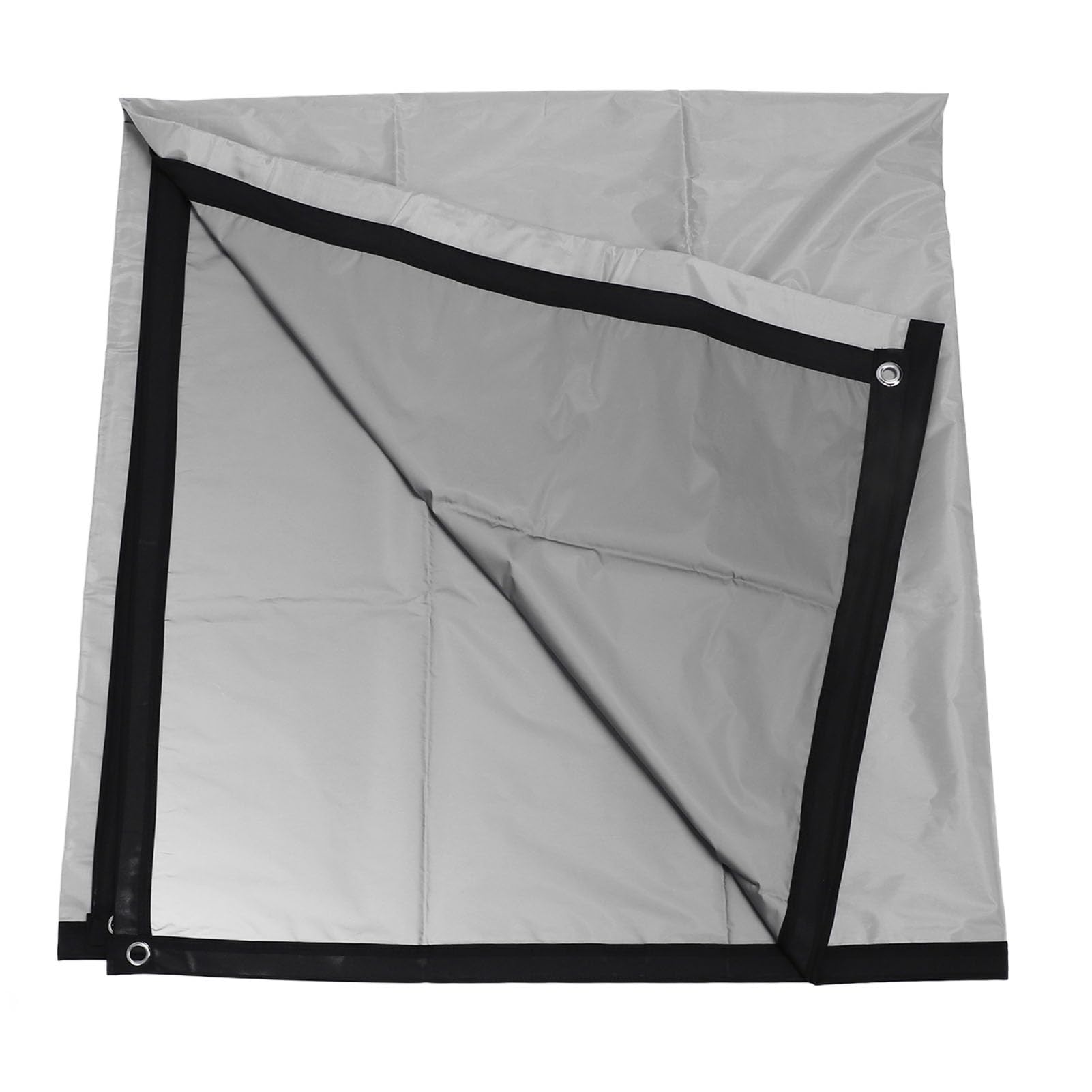 ANGGREK Pantalla de Proyección de 150 Pulgadas, Pantalla de Películas Antiluz de PVC Sintético 16:9 Pantalla de Proyección Portátil Plegable para Montaje en Pared con Ganchos