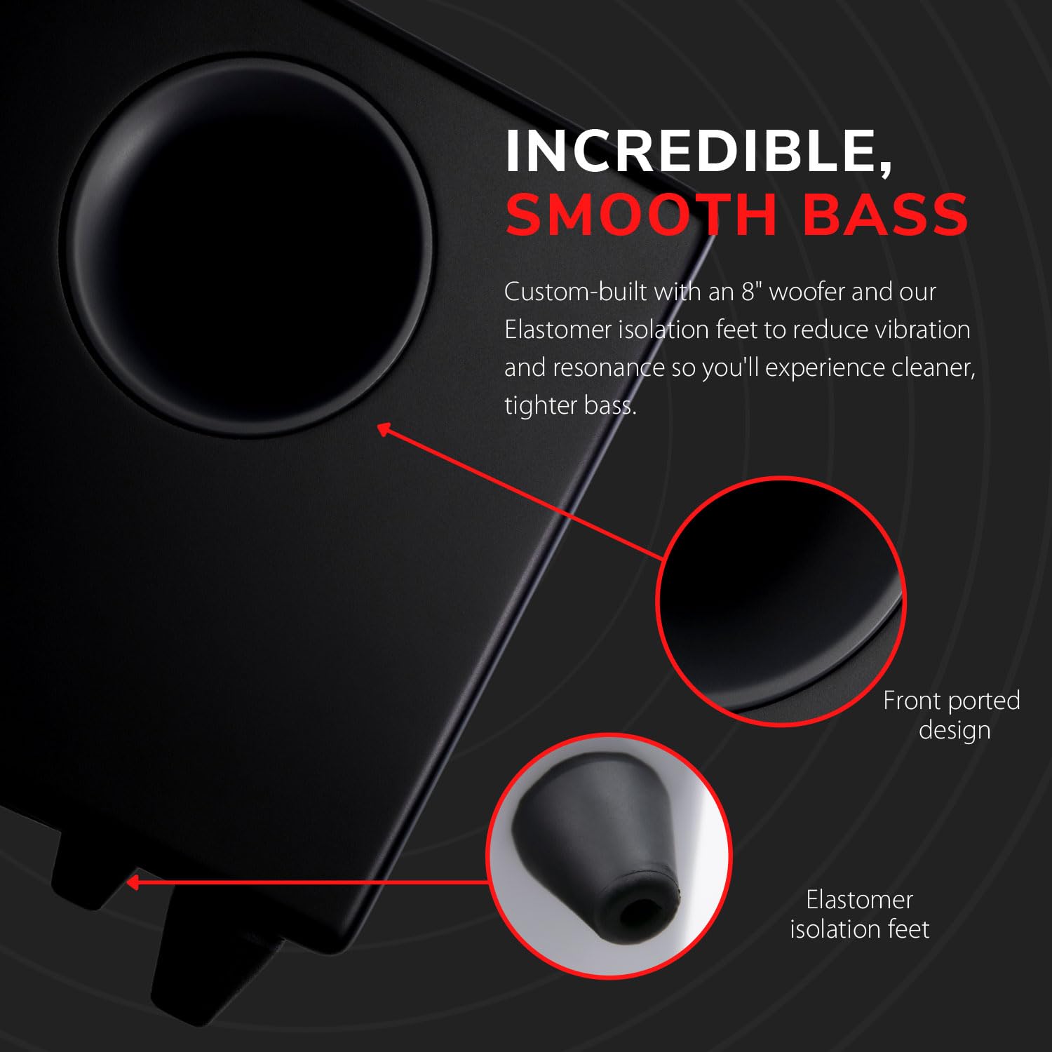 Audioengine S8: Altavoz subwoofer de 250 W con Amplificador Integrado para Audio doméstico