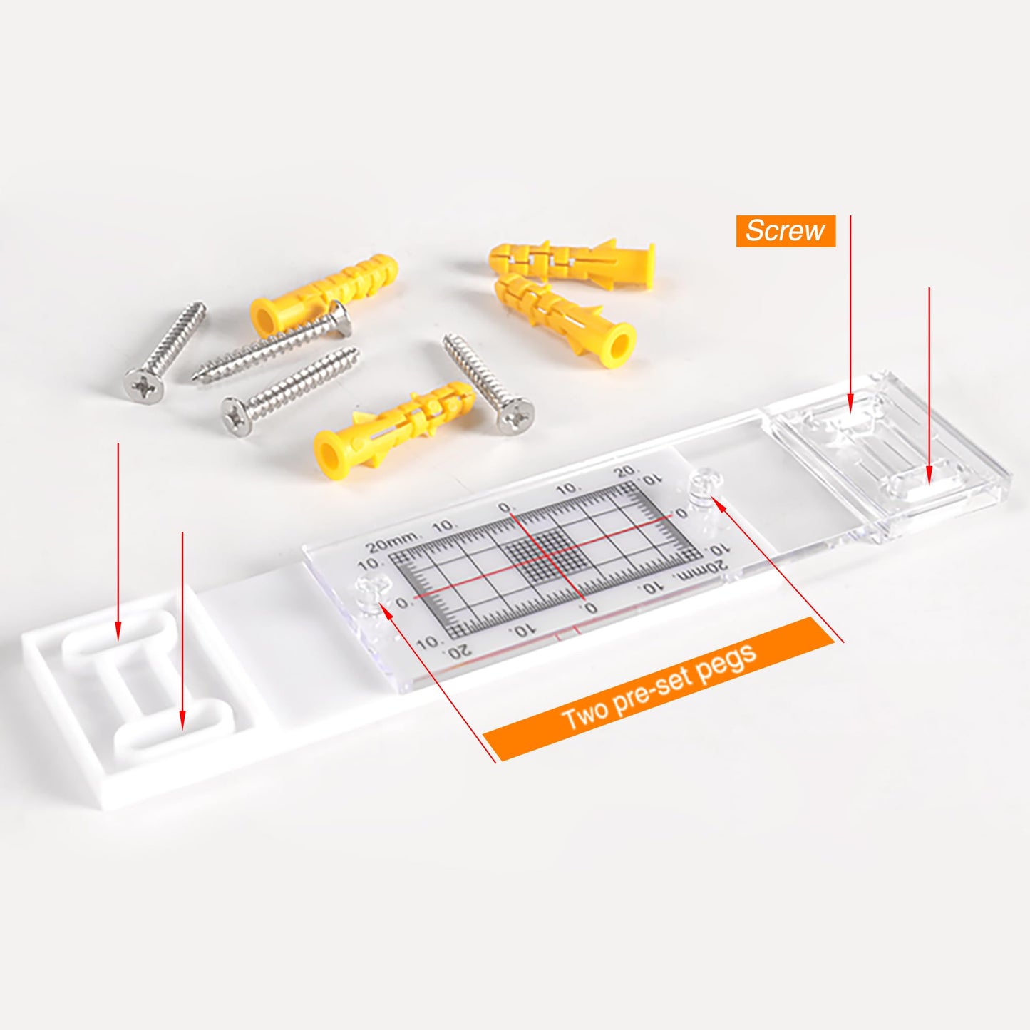 Instrumento de Medición de Grietas con Adaptador Fijo Actualizado Monitor de Deformación de Pared