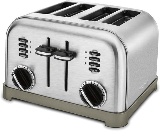 Cuisinart CPT-180 Tostador de Metal para 4 Panes, Stainless Steel