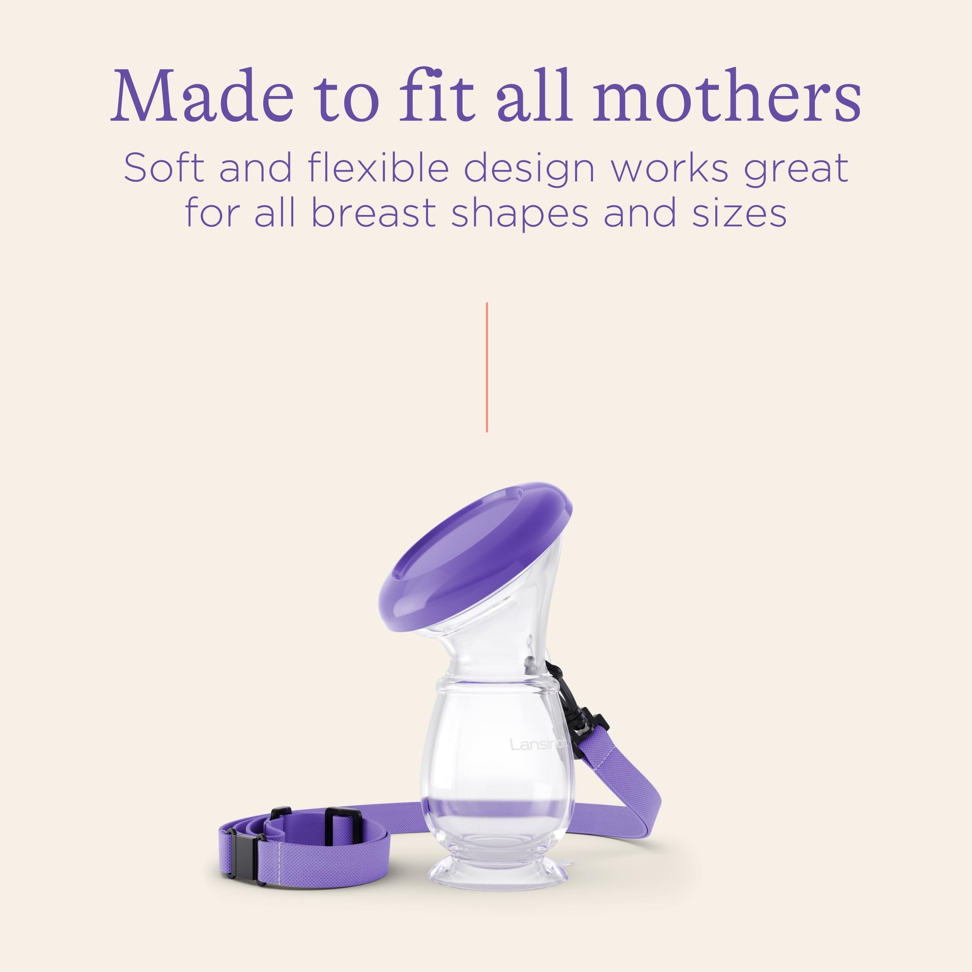 Lansinoh Breastmilk Collector, Milk Saver for Breastfeeding, Comfortable & Secure No-Spill Suction base & Neck Strap, 100% Food Grade Silicone, 1 Kit