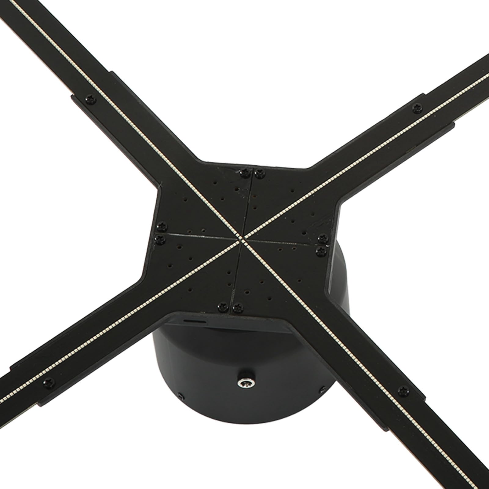 Máquina de Proyección Holográfica 3D, AC 100‑240V Ventilador de Proyección Holográfica 3D de Alta Resolución de 100 Cm para Hotel (Enchufe de EE. UU.)