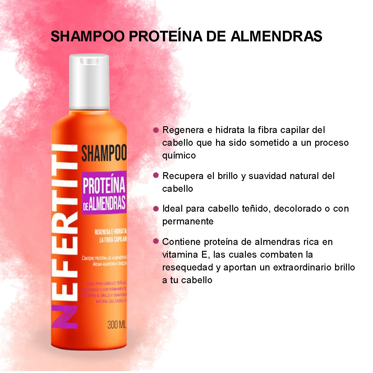 Shampoo y Acondicionador Nefertiti Almendra Sin Parabenos Regenerador para Cabello Teñido