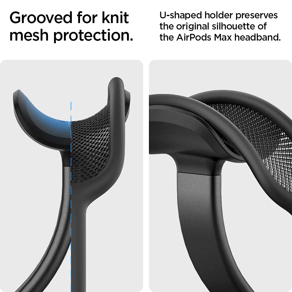 Spigen S380 (MagFit) Soporte para Auriculares Diseñado para Airpods MAX, Sonos Ace, Bose, Beats, Sony, Sennheiser [Cargador no Incluido] Soporte Universal para Auriculares - Gris Espacial