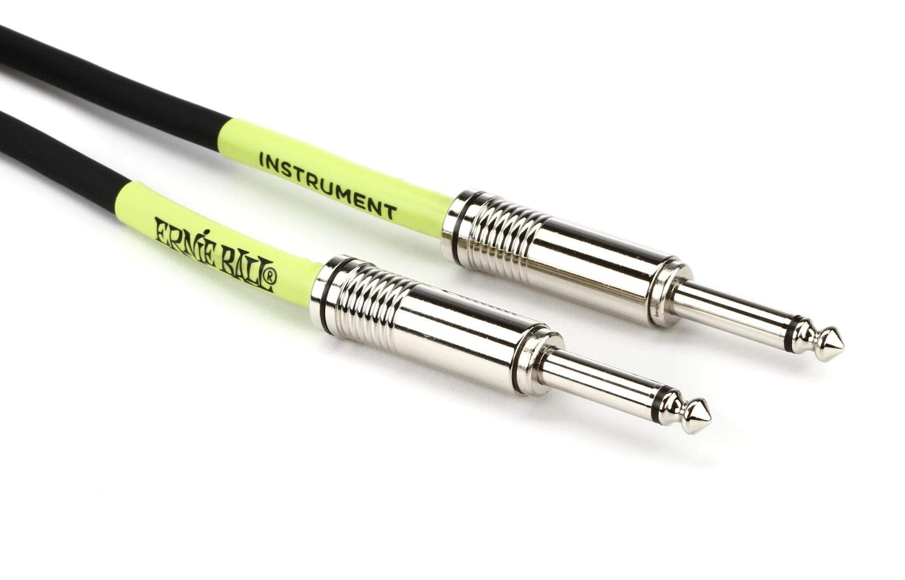 Ernie Ball - Cable para instrumentos, recto/recto, 6,1 m, color negro