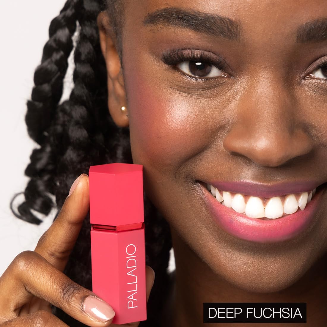 Palladio Rubor Líquido para Mejillas y Labios 2 en 1 Maquillaje, Rubor Facial, Fórmula Liviana en Crema, Resistente a Manchas, Rubor Pigmentado de Larga Duración, Acabado Radiante,Deep Fuchsia