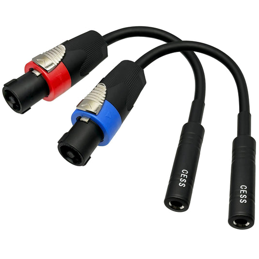 Adaptador Speakon Macho a 1/4 TS Hembra CNCESS Paquete 2