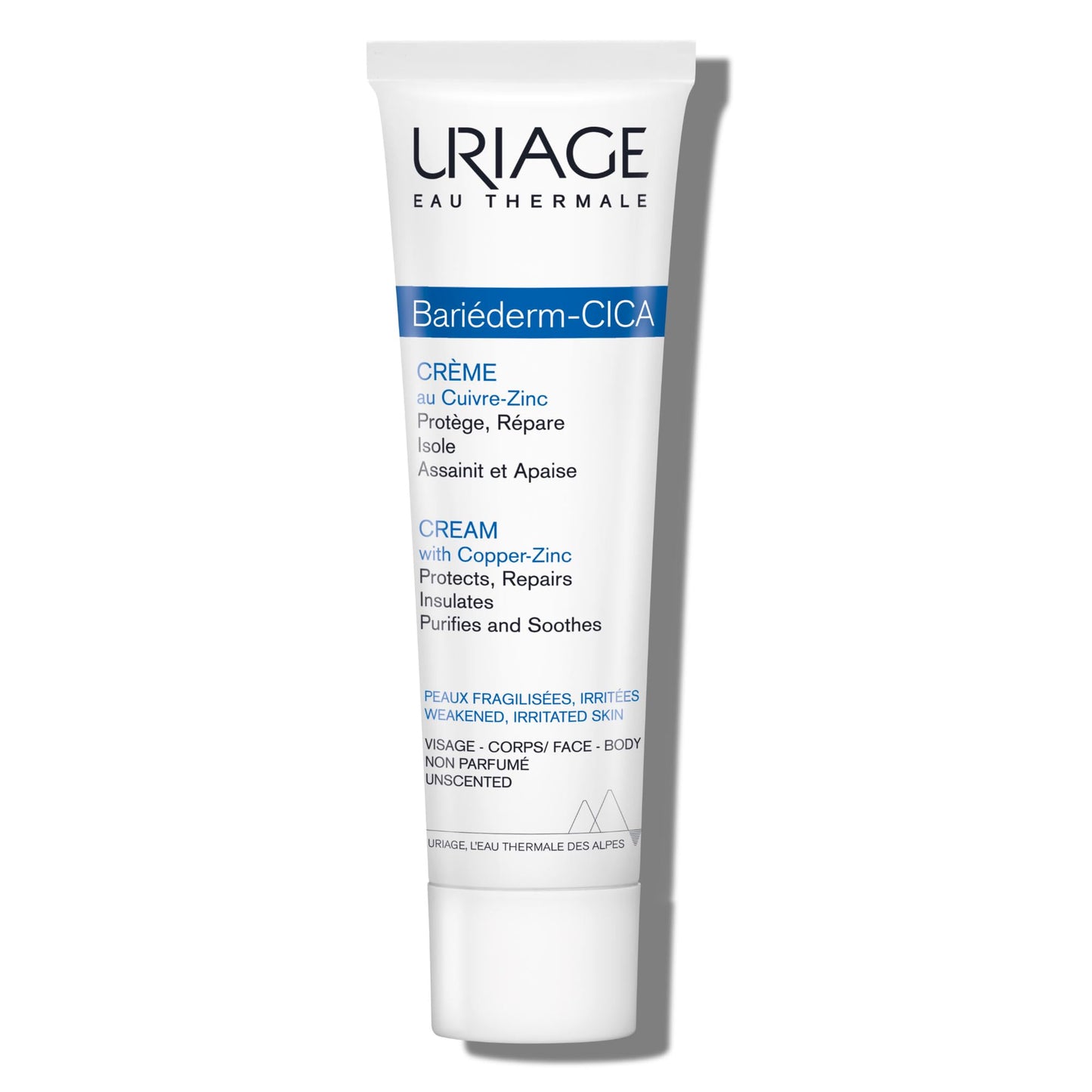 Uriage Bariederm-Cica Crema reparadora dermatológica multiusos 100ml - (pequeños cortes, quemaduras) para pieles dañadas con COBRE-ZINC y D-PANTENOL I Mejora la reparación de la piel. Para toda la familia I Sin perfume