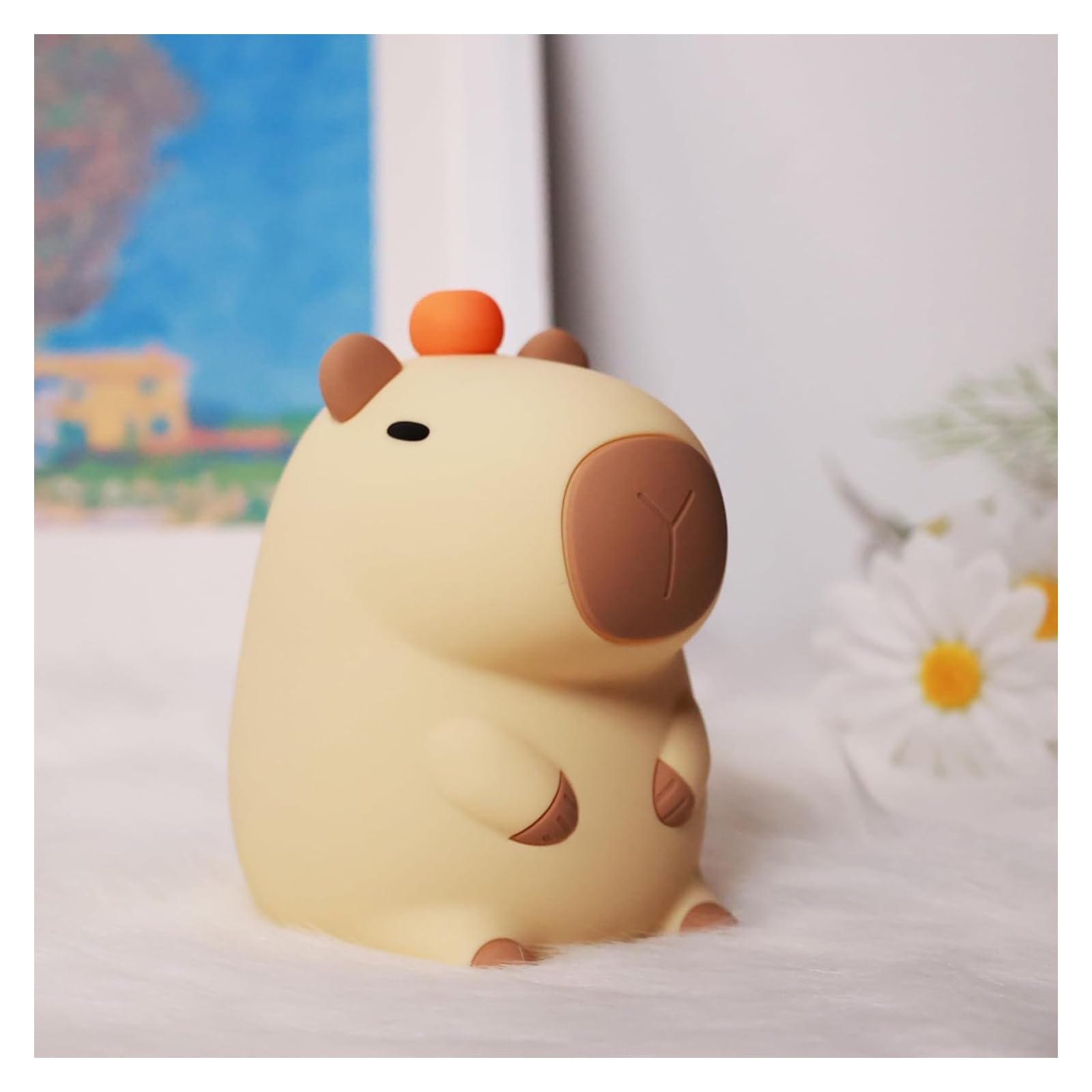 Lámpara Nocturna Capybara Multicolor Táctil Regulable para Niños