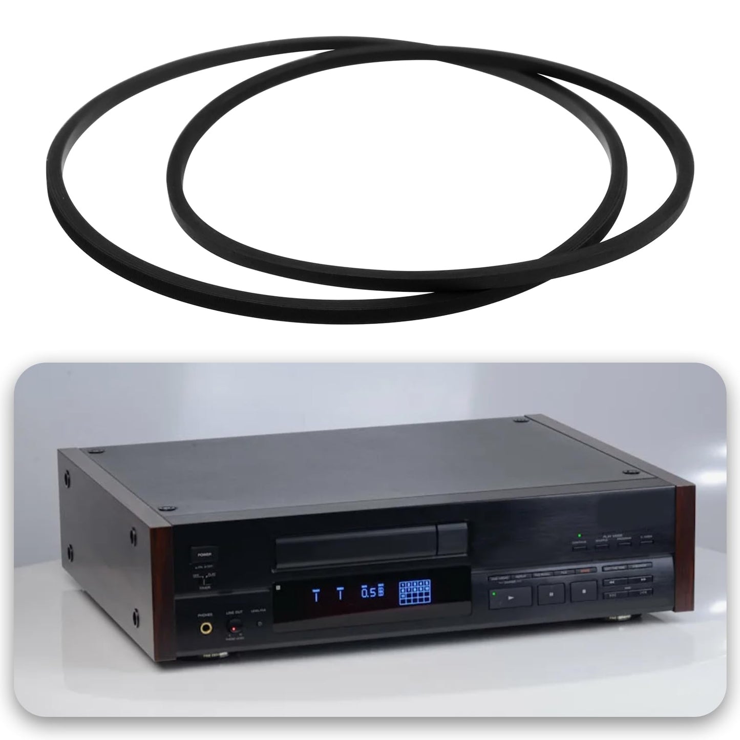SG Store - Correas de transmisión para puerta compatibles con reproductores de CD de Sony CDP-CX300 CDP-CX350 CDP-CX355 CDP-CX333ES CDP-CX400 CDP-CX450 CDPCX455 CDP-CX555ES