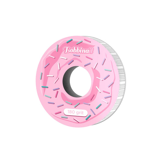 STALEKS Pro Bobbinail - Lima desechable, color blanco, autoadhesiva, en rollo, para dispensador de limas de rosquilla, grano 180, 6 m