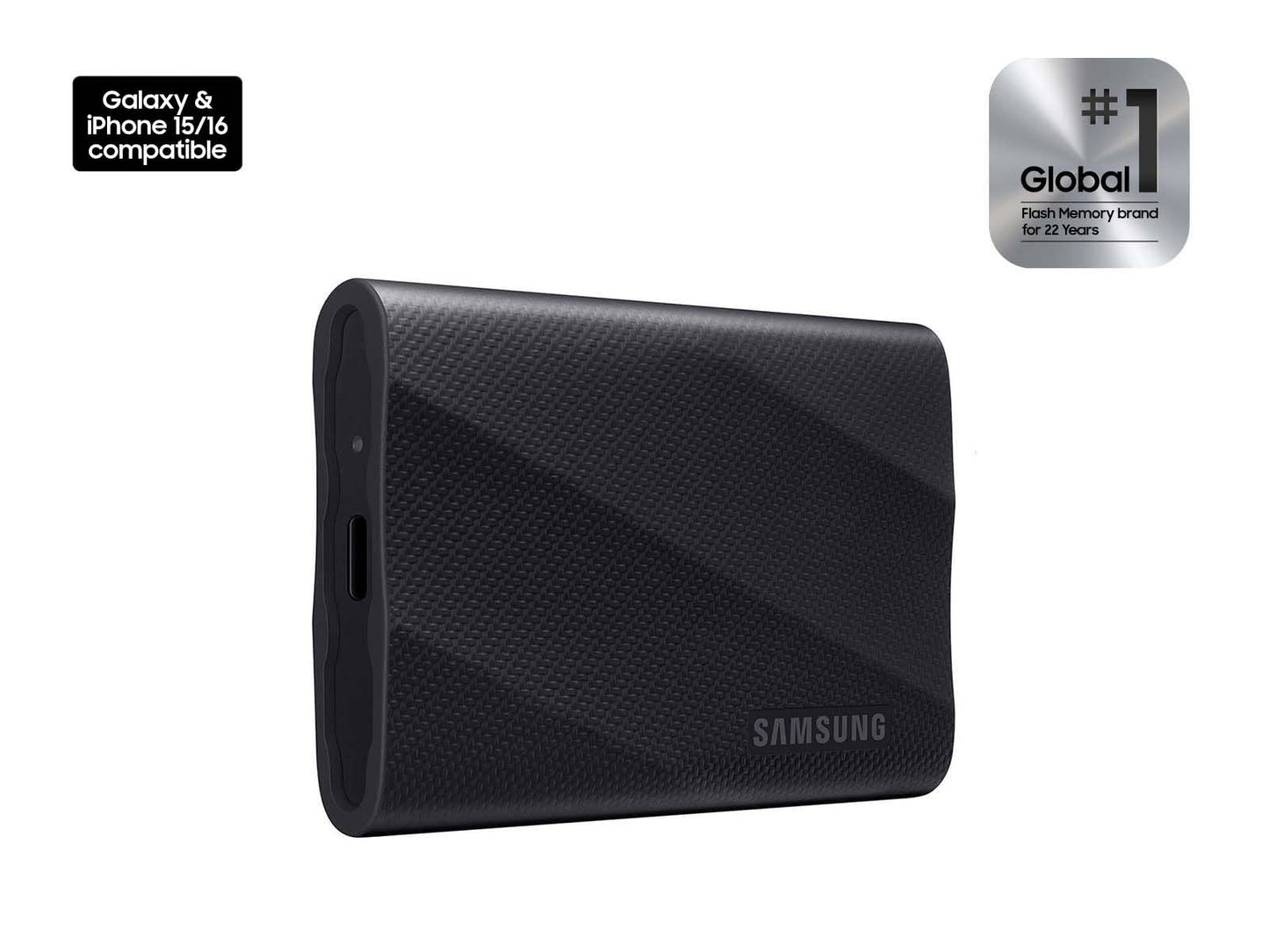 SSD Portátil Samsung 2TB Negro Resistente para Fotógrafos y Creadores de Contenido