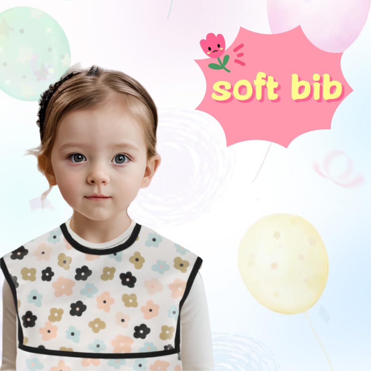Norinori Babero impermeable para bebé, babero de alimentación con bolsillo para bebé, niño, niña, lavable, 6-51 M