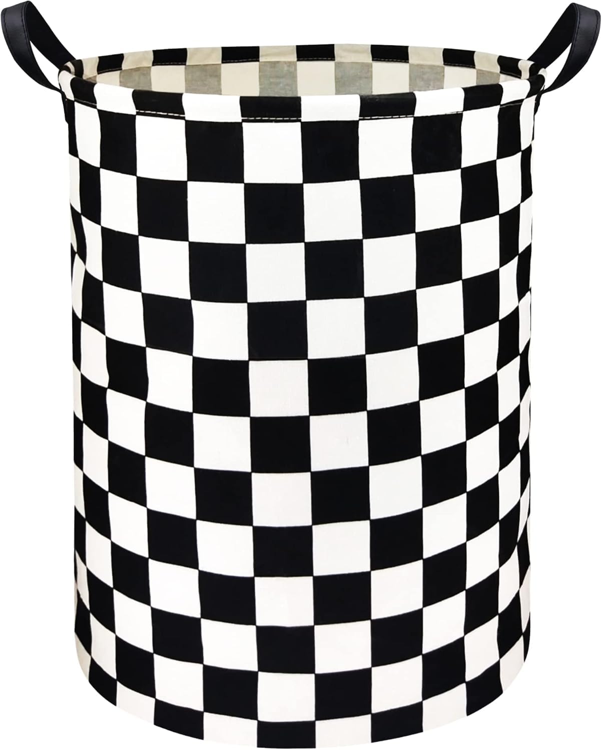 Cesta de lavandería a cuadros color blanco y negro, bolsa de lavandería portátil plegable, cestas de almacenamiento, cesta de lavandería para bebé, cesta de almacenamiento de juguetes, cesta de