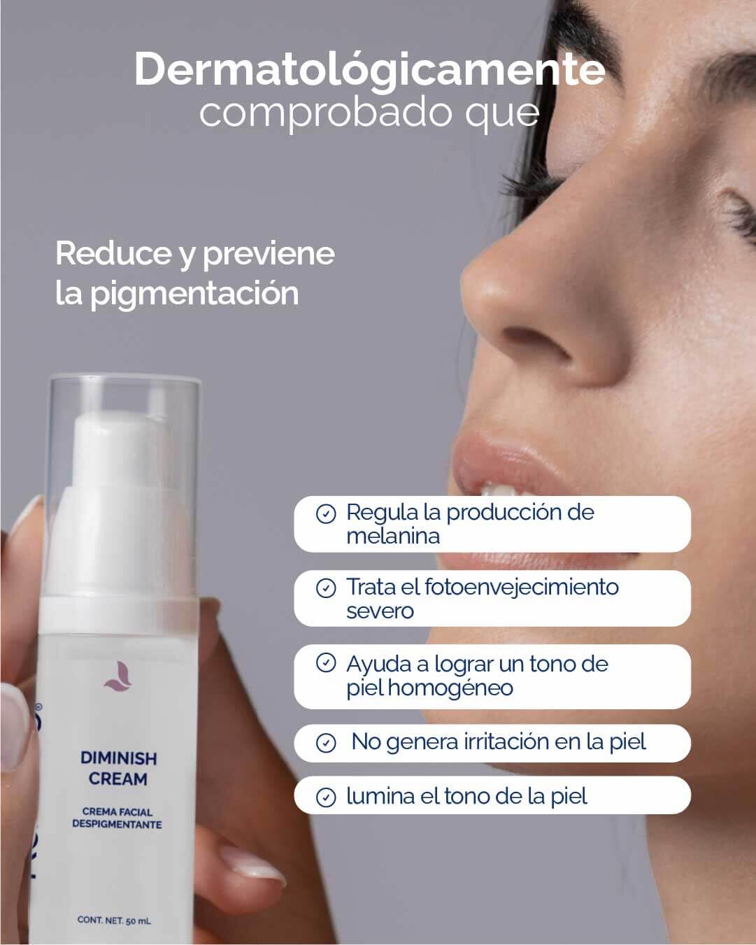 KareCo Diminish Despigmentante facial en Crema| Reduce manchas y líneas de expresión | Ácido Azelaico, Ácido Hialurónico y Vitamina C | Obtén una piel uniforme y radiante | agregalo a tu skin care