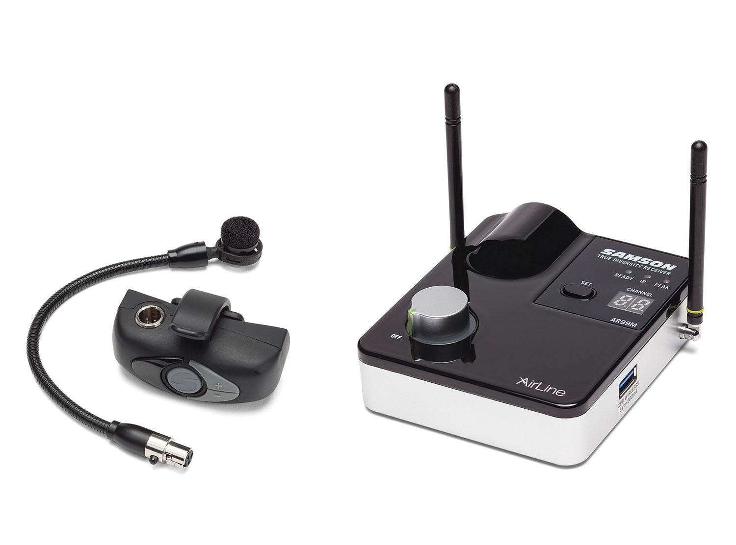Sistema Inalámbrico UHF para Instrumentos de Viento Samson AWXm con Micro Transmisor