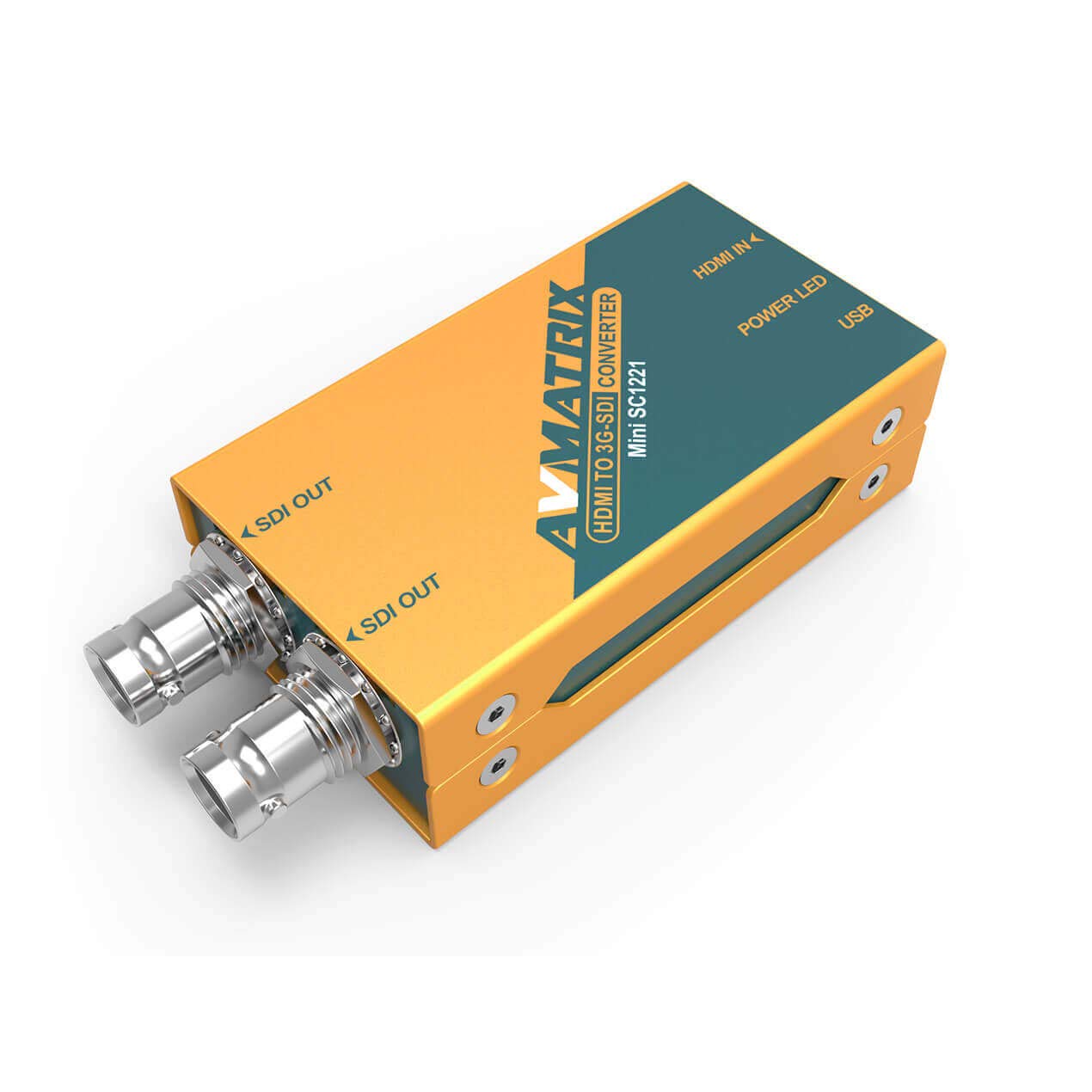 AVMATRIX Mini SC1221 - Convertidor de emisión HDMI a 3G-SDI para usuarios con conectores SDI y HDMI de tamaño completo (SC 1221 (HDMI a 3G-SDI))