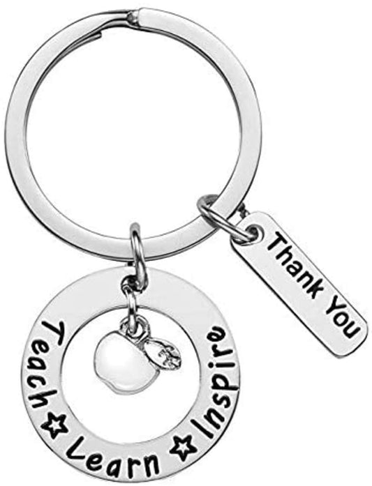 Infinity Collection - Llavero para profesores, regalos para maestros para hombres y mujeres, muestra tu apreciación de maestros, joyas para maestros, jubilación de maestros, llavero para enseñar a
