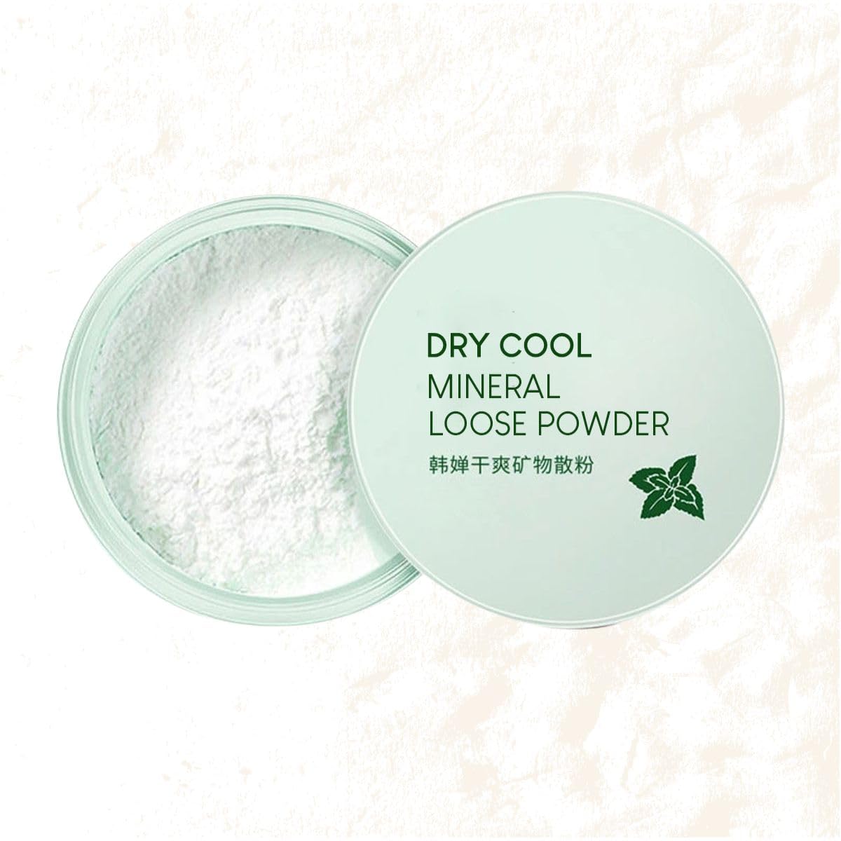 UNIVERSOENLÍNEA.COM | Polvo Mineral Suelto No-Sebum Control de Aceite con Extracto de Menta + Esponja Puff de Regalo | Fijador Ligero, Acabado Mate y Natural