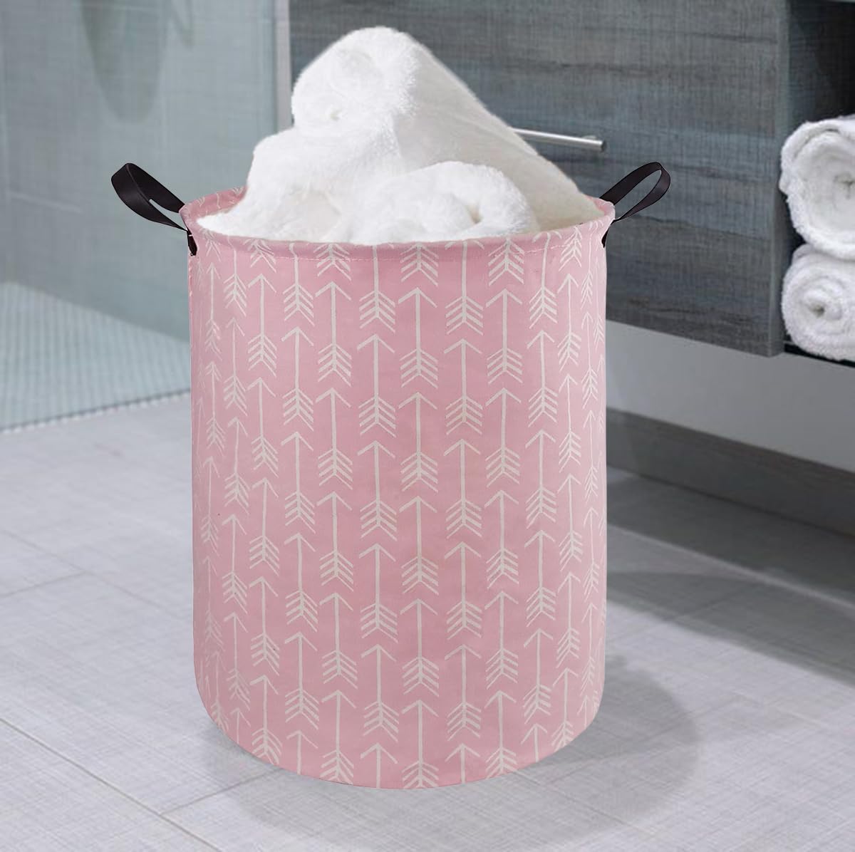 DUYIY - Cesta de lavandería para niños, cesta de almacenamiento para lavandería, cesta de almacenamiento para ropa, guardería, cesta de regalo con asas (flecha)
