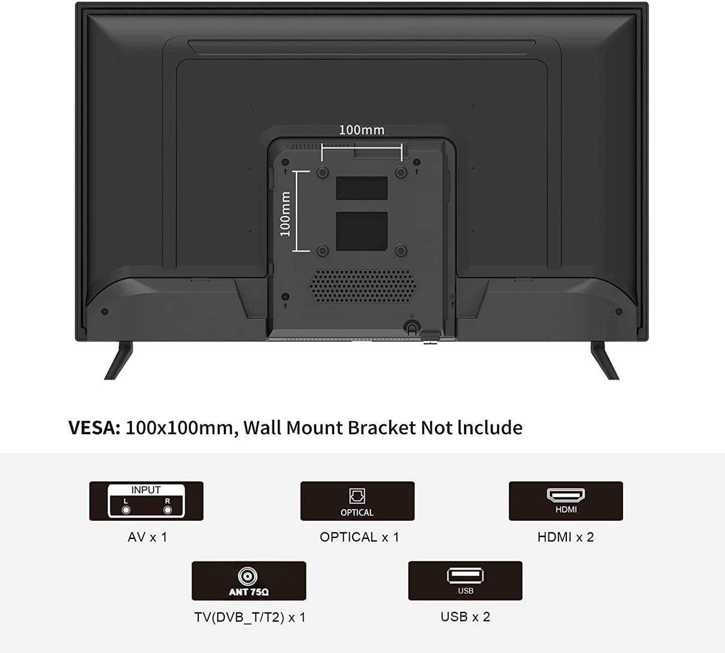 SANSUI 32" HD TV SMX32T1H 2024 (32" Basic)