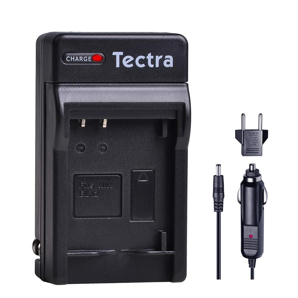 Batería y Cargador Tectra Nikon EN-EL12 Compatibles para AW100 AW110 AW120 AW130 A1000 B600 W300 A900 S6300 S8100 S8200 S9050 S9400 S9700 S9900 P310