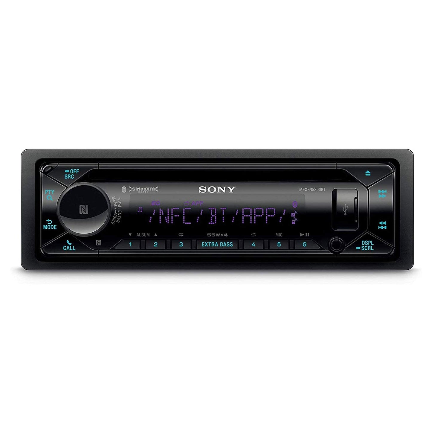 Sony MEX-N5300BT - Radio estéreo para Coche con Bluetooth, Reproductor de CD, USB/AUX, Radio, Single DIN