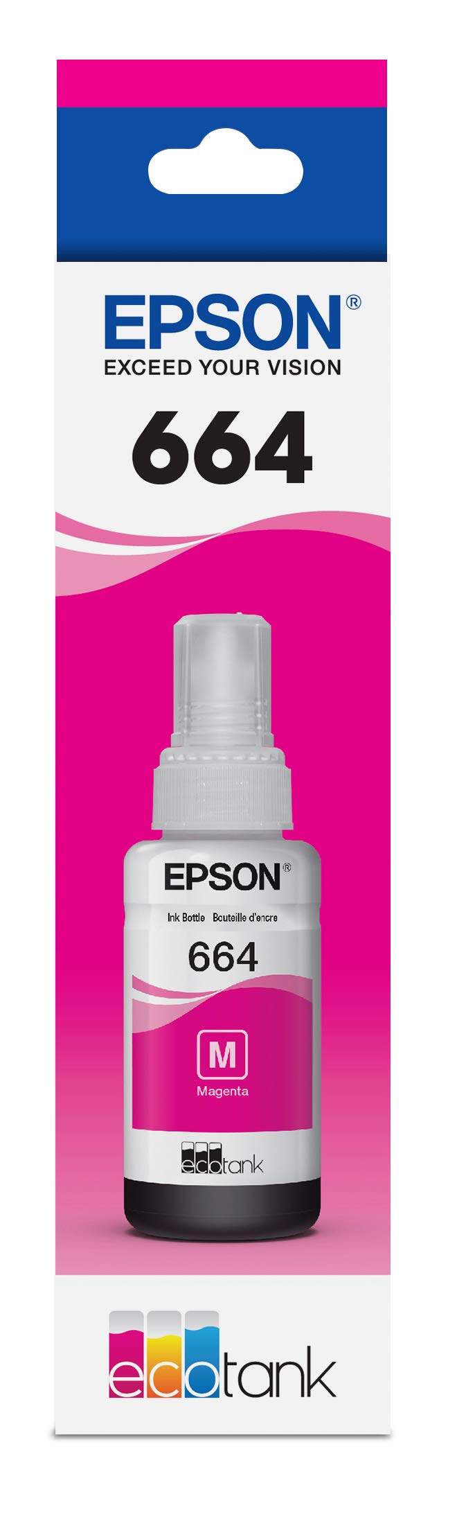 Botella de Tinta Epson EcoTank 664 Magenta Compatible con Impresoras ET-Series