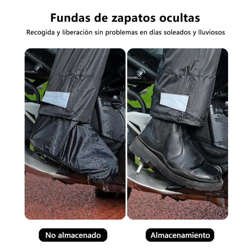 Traje Impermeable SINOLL Reflectante Oculto Motocicletas para Hombre y Mujer