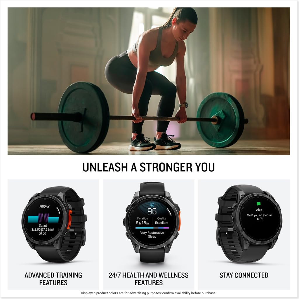 Reloj Garmin Fenix 8 Amoled 47mm Gris Slate Negro