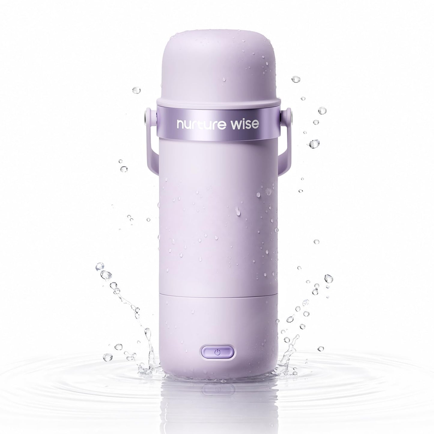 Nurturewise Calentador de botellas portátil, el primero del mundo con funda de protección de batería y esterilizador incorporado, IPX5 resistente al agua, triple a prueba de fugas, calentamiento