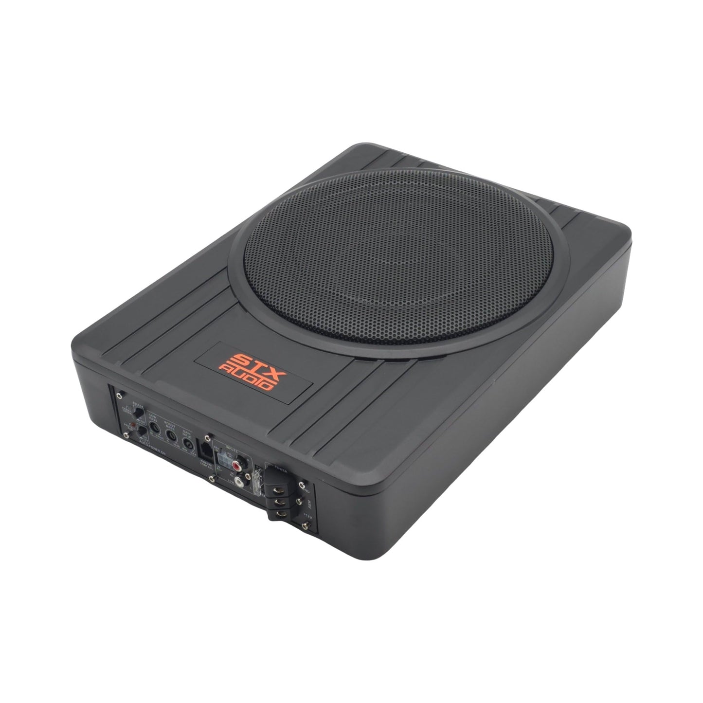 STX Audio STX1500US - Subwoofer amplificado de 1500W de 10 pulgadas con amplificador incorporado, filtro de paso bajo ajustable, control de impulso de graves - Solución compacta de audio para coche