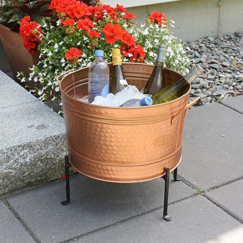 ACHLA Designs Bañera Redonda martillada chapada en Cobre