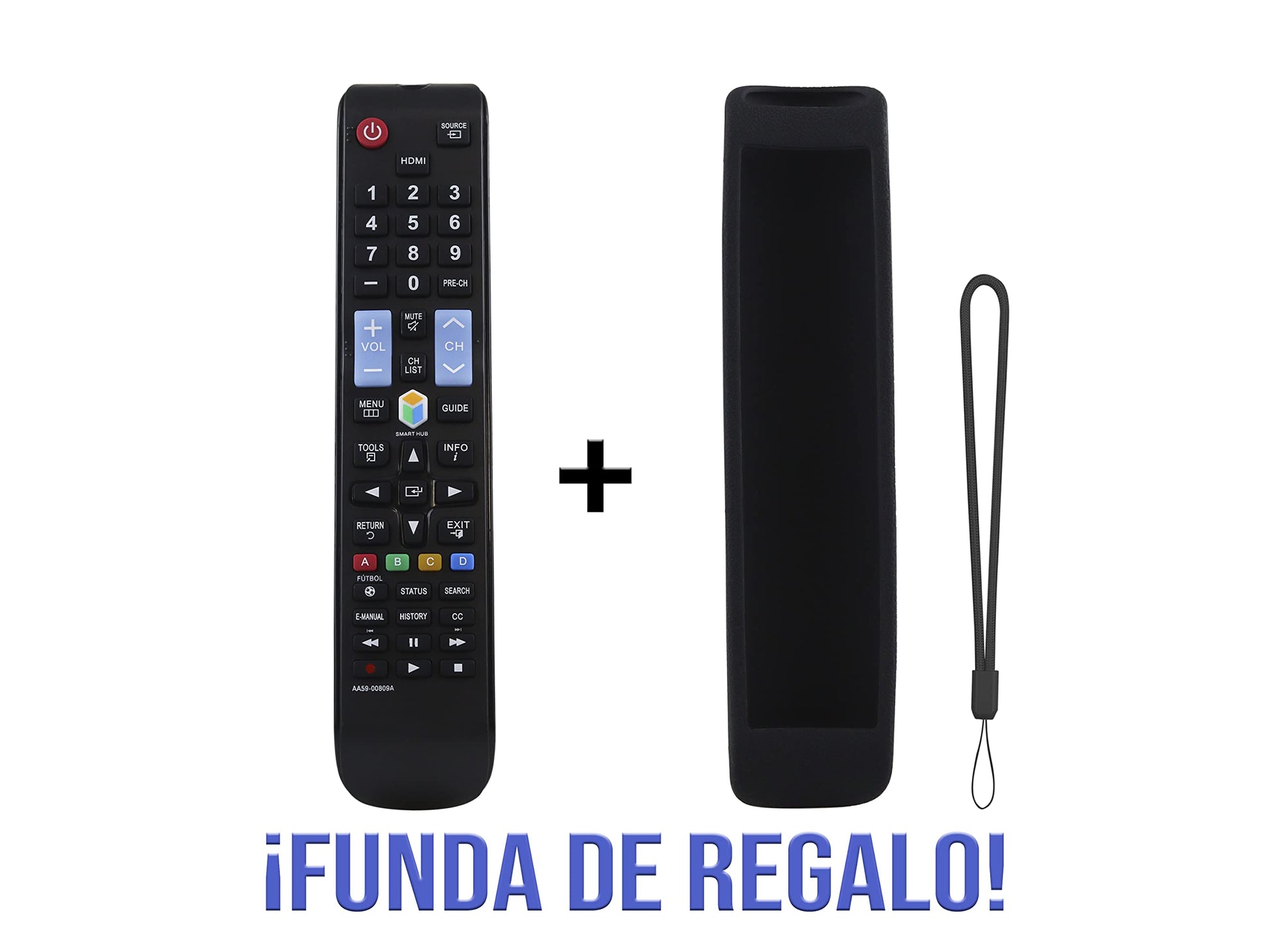Funda Silicon para Control Samsung Bn59 Smart TV Case Protector (Black)