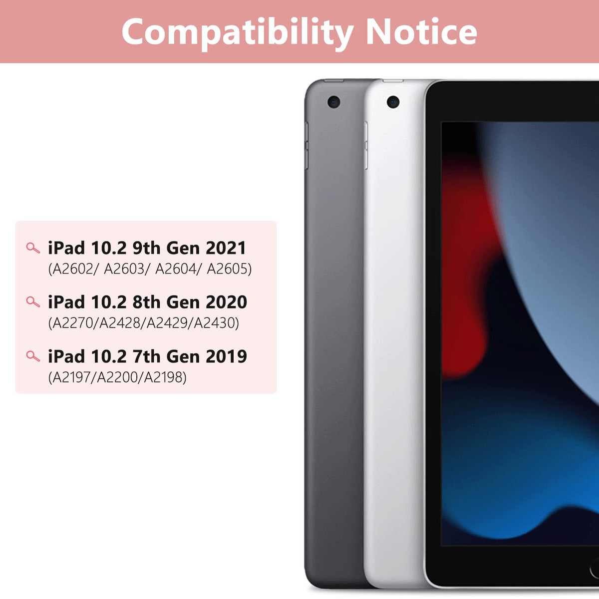 Funda Protectora TQQ iPad 9.ª Generación Negro con Trackpad Multitáctil y Teclado Giratorio 360°