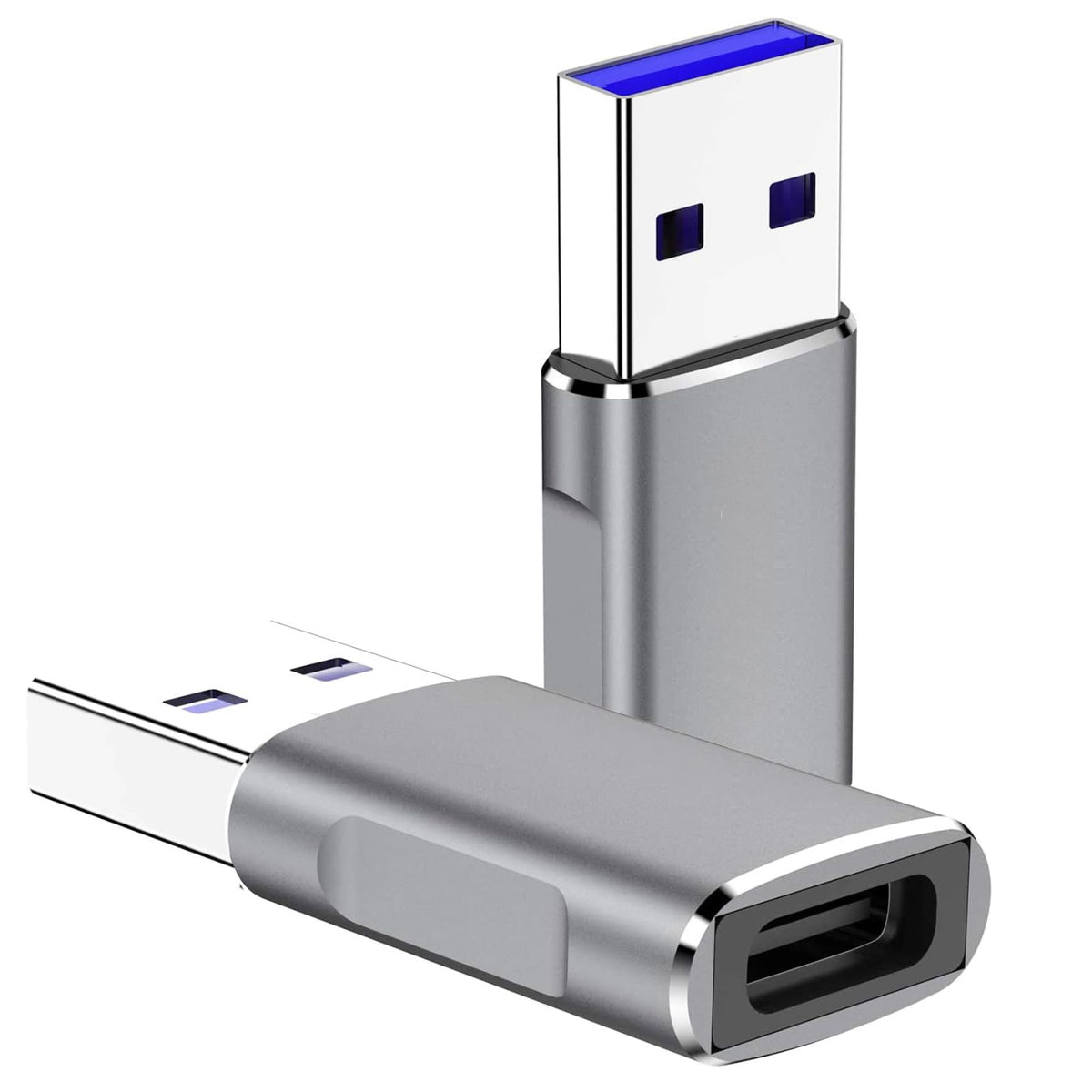 Adaptador USB C a USB 3.1 Gen2 QCEs en Negro de 10 Gbps con Carga Rápida de 60 W Paquete de 2 Compatible con iPhone 15