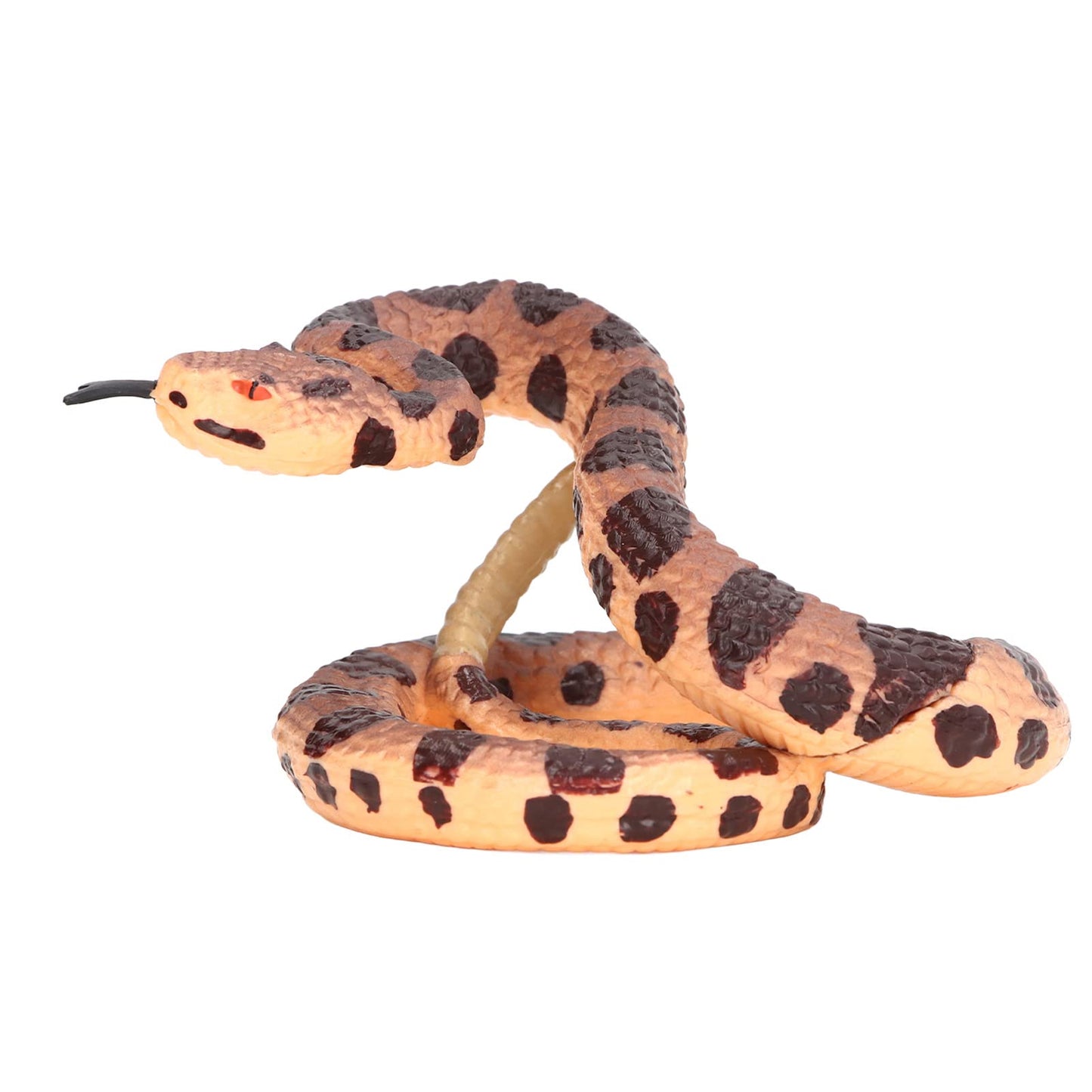 FUWE Serpiente de cascabel realista de plástico resistente al desgaste para niños de 3 años en adelante, juguete de fiesta de cumpleaños y bromas prácticas