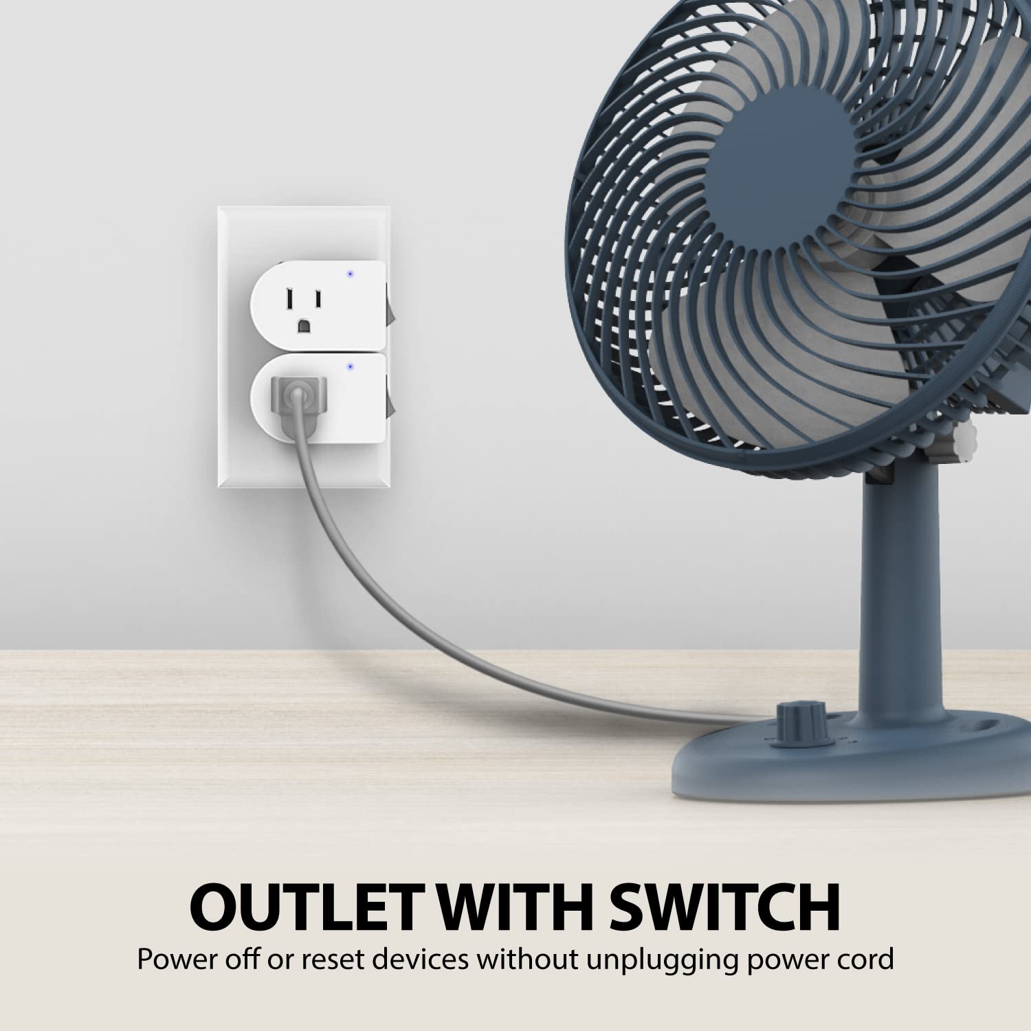 Fosmon toma a tierra con interruptor de encendido/apagado (4 unidades), interruptor extensor de enchufe eléctrico de 3 clavijas, adaptador de corriente de un solo puerto 245J, protector de