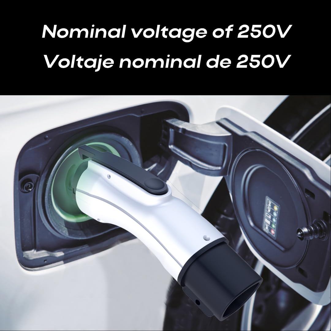 Adaptador NACS a J1772 Multzo Negro Compacto y Portátil para Vehículos Eléctricos