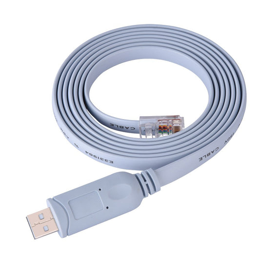 Cable USB a RJ45 Richer-R USB2.0 Macho a Macho Plano para Routers y Switches Cisco, Huawei, Juniper, 3COM, Ruijie