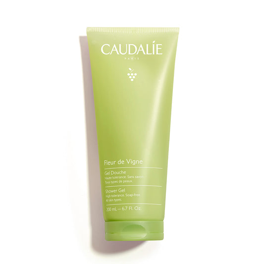 Caudalie Gel de Ducha Hidratante Corporal Fleur de Vigne, Vegano, Sin jabón, Ultrasuave - 200 mL