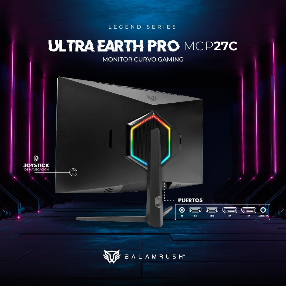 Monitor Gamer Ultra Earth Pro 27 Pulgadas Negro Curvo FHD 240Hz 1ms MGP27C VA